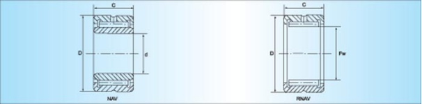 অভ্যন্তরীণ রিং সহ সম্পূর্ণ পরিপূরক নিডেল রোলার বিয়ারিং NAV4005 NAV4005K 3